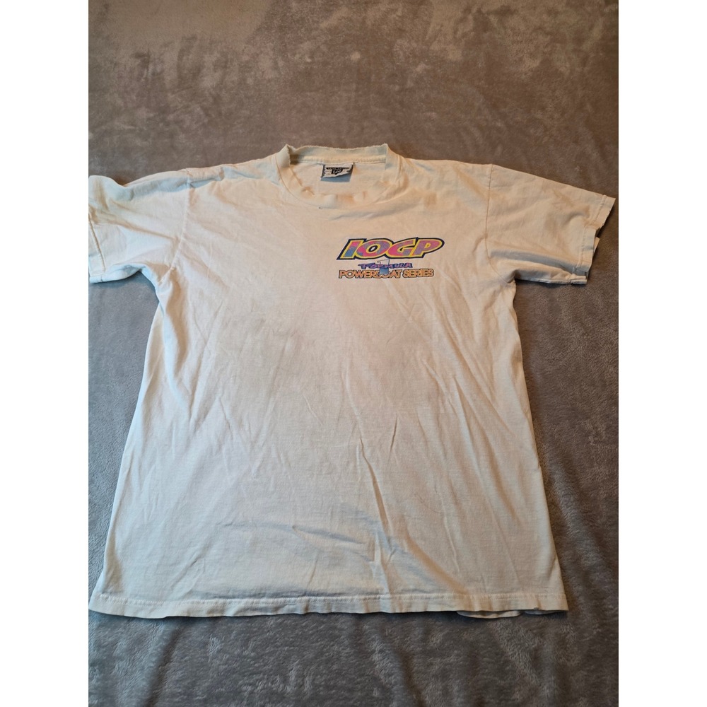 Lee T-Shirt Mens Large White Vintage 1994 IOGP Powerboat Series Racing Tee